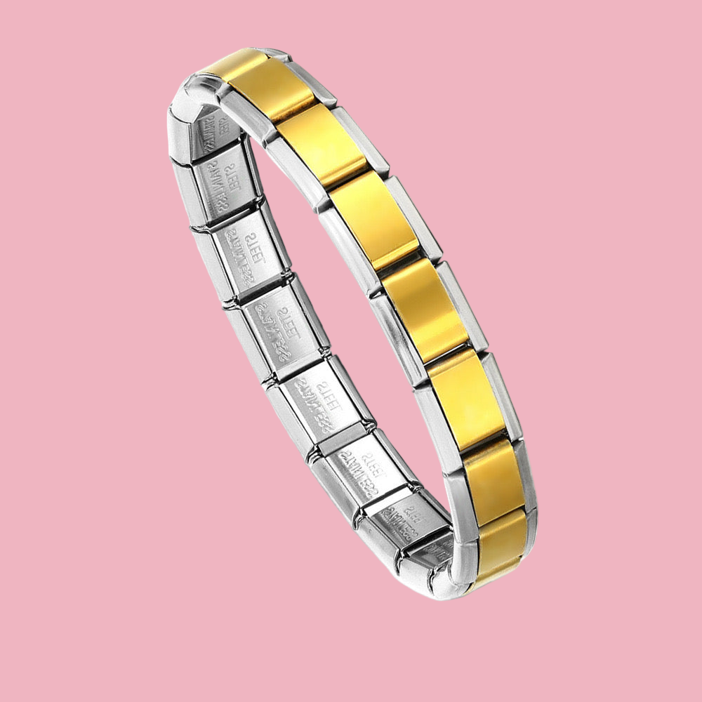 Pulsera Italiana Contorno Plata