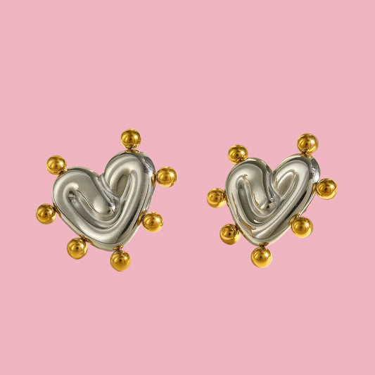 Aretes “Corazon Esfera”