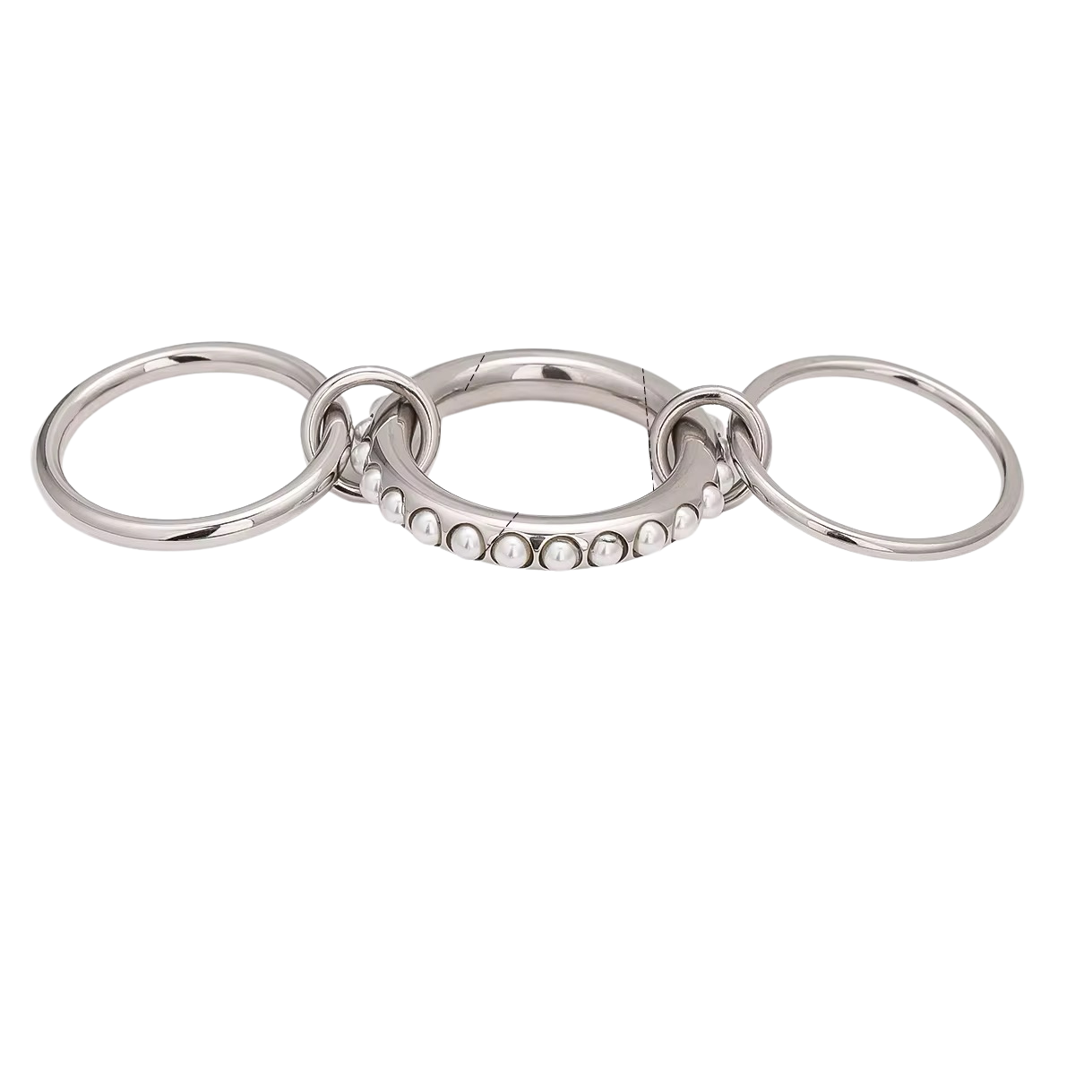 Anillo Triple Perlas