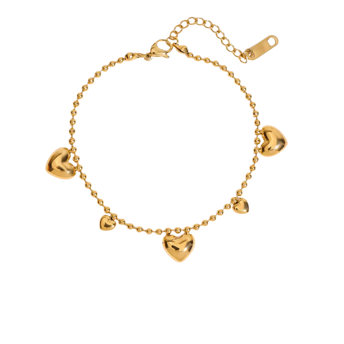 Pulsera Corazones Bolitas