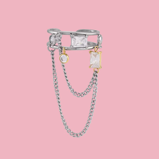 Anillo Chain Bicolor