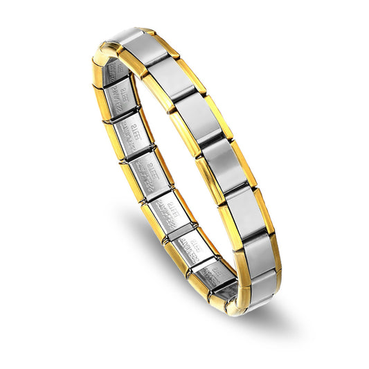 Pulsera Italiana Contorno Dorado