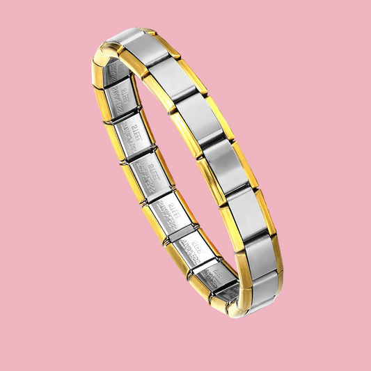 Pulsera Italiana Contorno Dorado