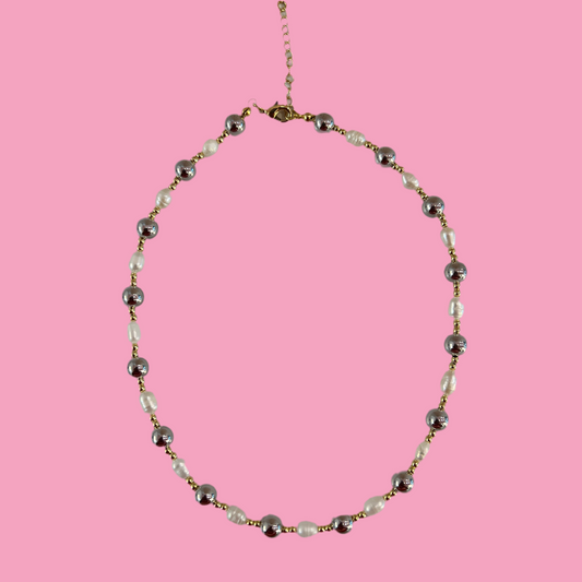 Collar Perlas Bicolor