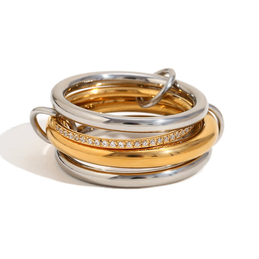 Anillo Cuatro Bicolor