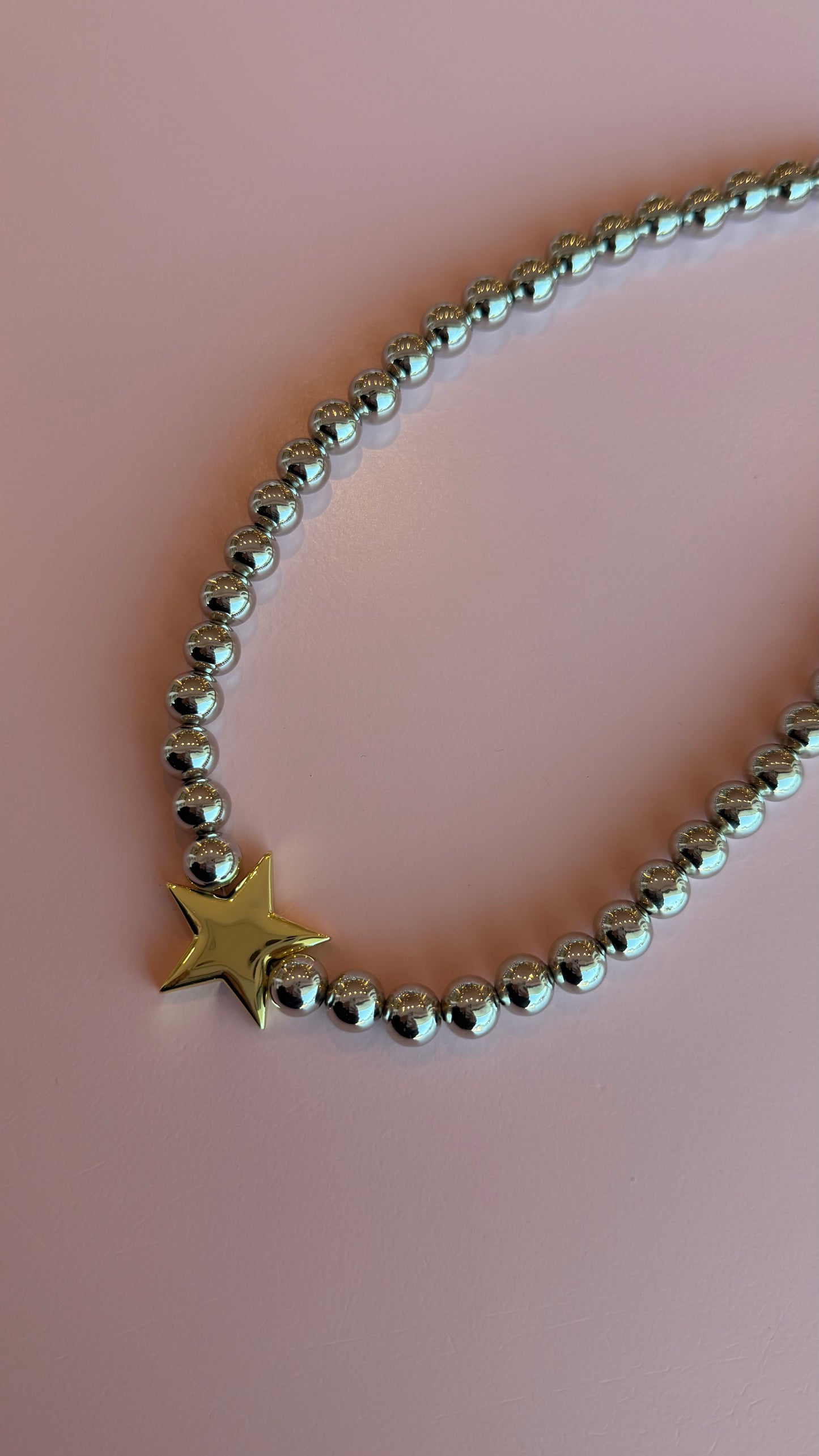 Collar Estrella Bolas Bicolor