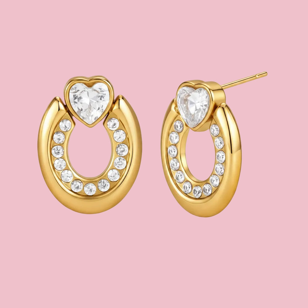 Aretes “Corazon Zirconia”