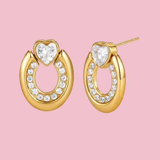Aretes “Corazon Zirconia”