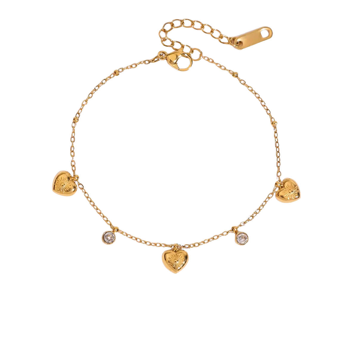 Pulsera 3 Corazones Tiny