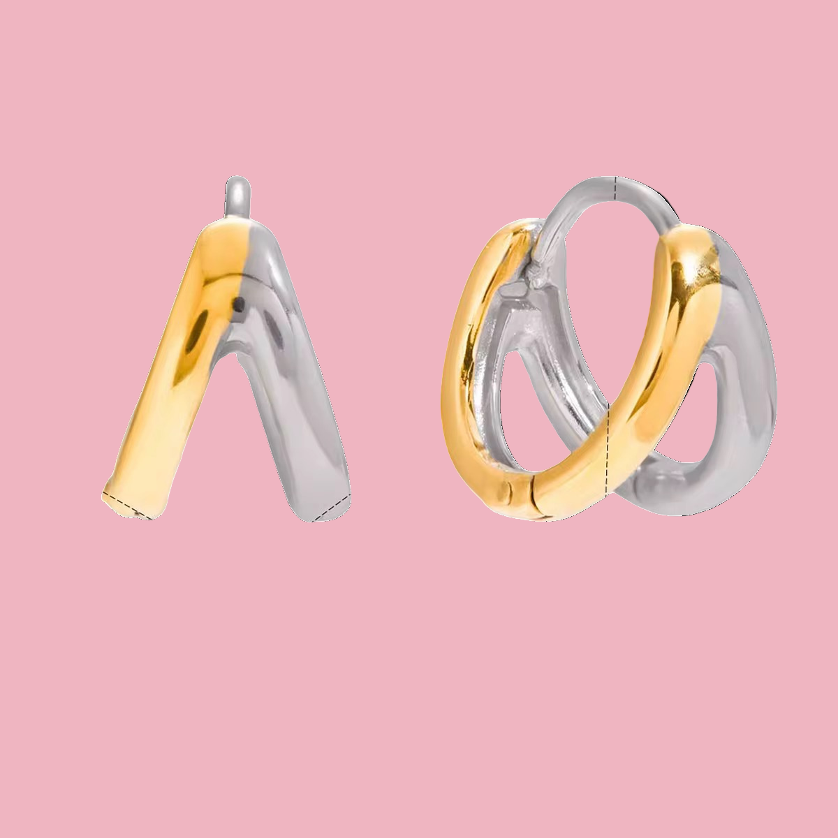 Mini Hoops Dobles Bicolor