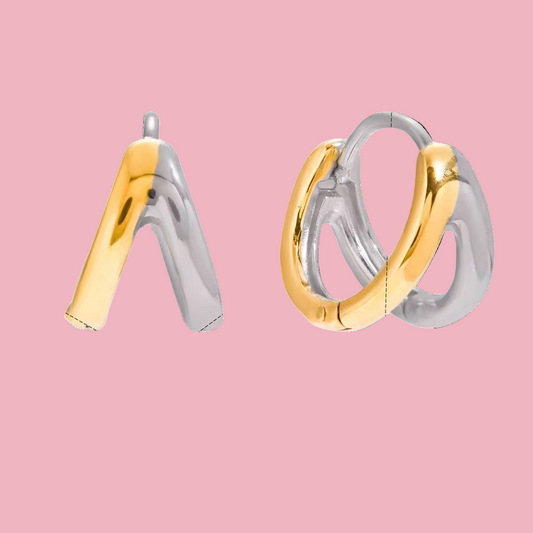 Mini Hoops Dobles Bicolor