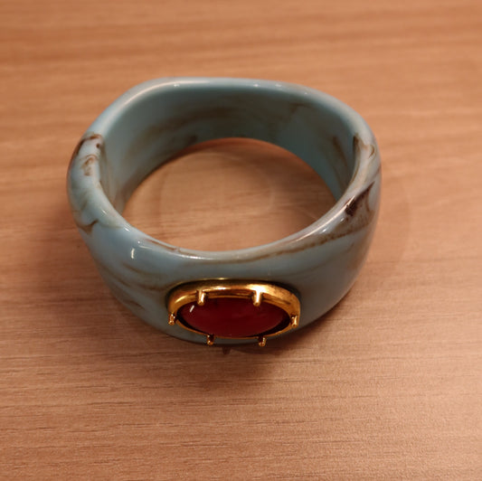 Brazalete Resina Turquesa