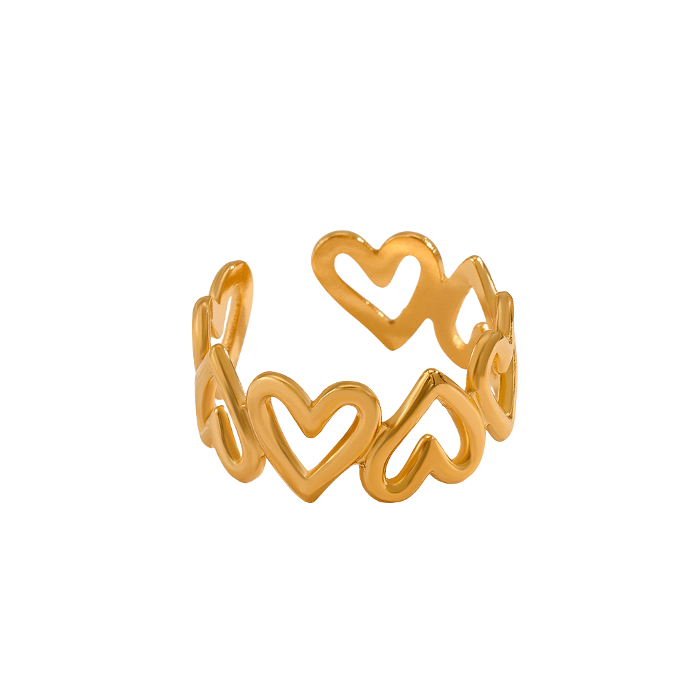 Anillo Corazones Abierto