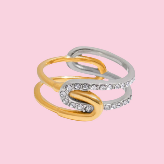 Anillo Bicolor Zirconia