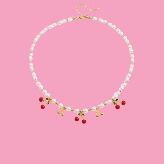 Collar Perlas Cerezitas