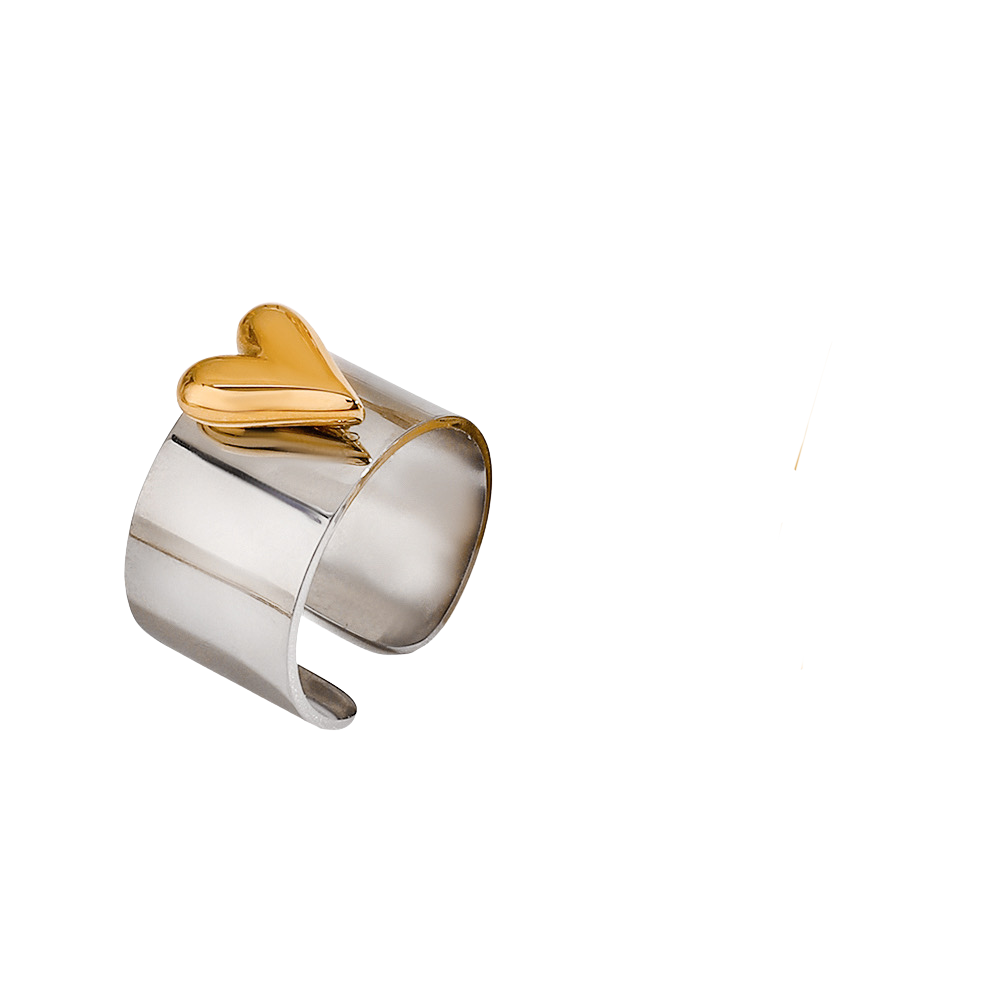 Anillo Corazon Bicolor