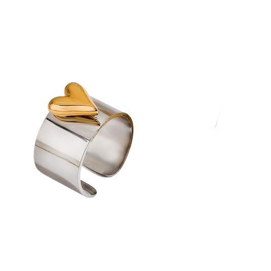 Anillo Corazon Bicolor