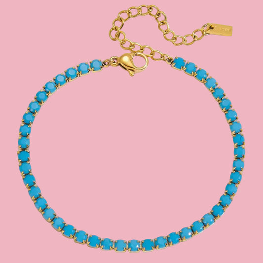 Pulsera Tennis Turquesa