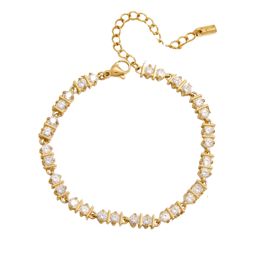 Pulsera 2 Bolitas Zirconia