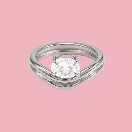 Anillo Wavy Gem
