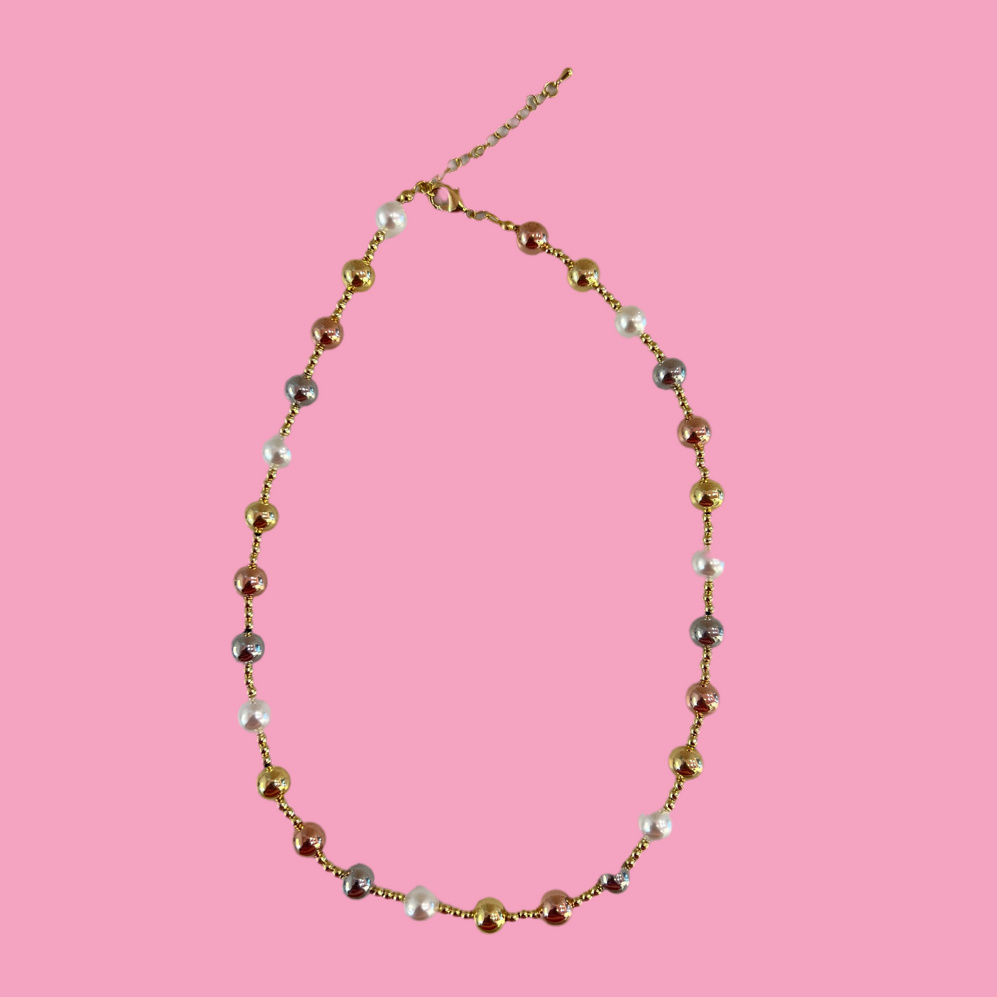 Collar Perlas Tricolor