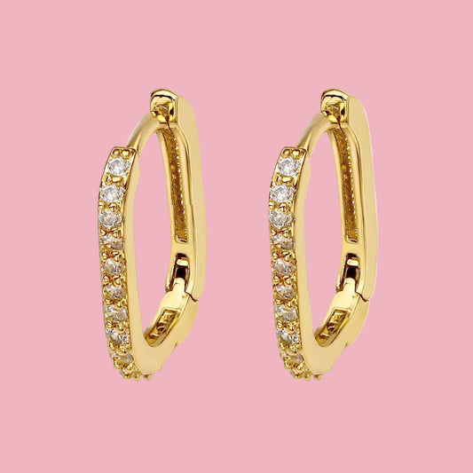 Mini Square Hoops Delgados