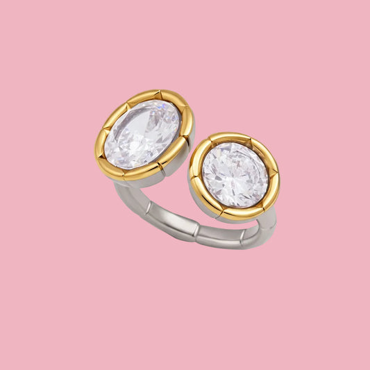 Anillo Redondo Dual Bicolor