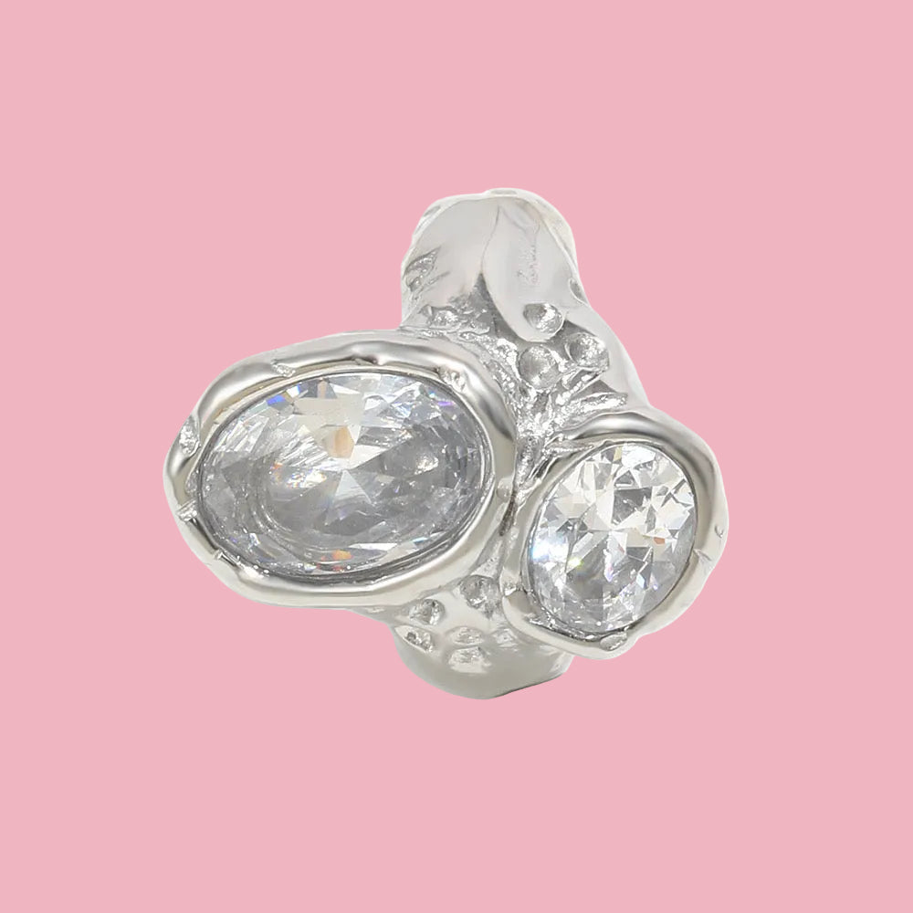 Anillo Chunky Piedra Abstract