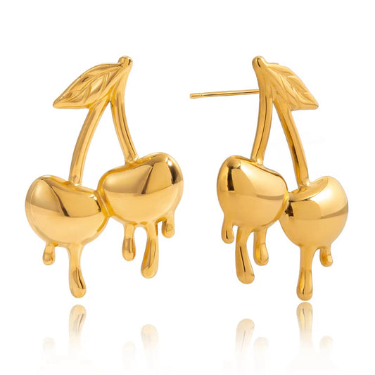 Aretes Cereza Derretidos