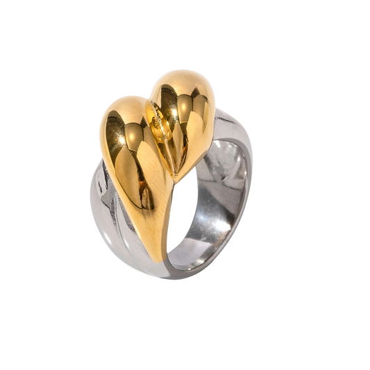 ANILLO TRENZADO BICOLOR