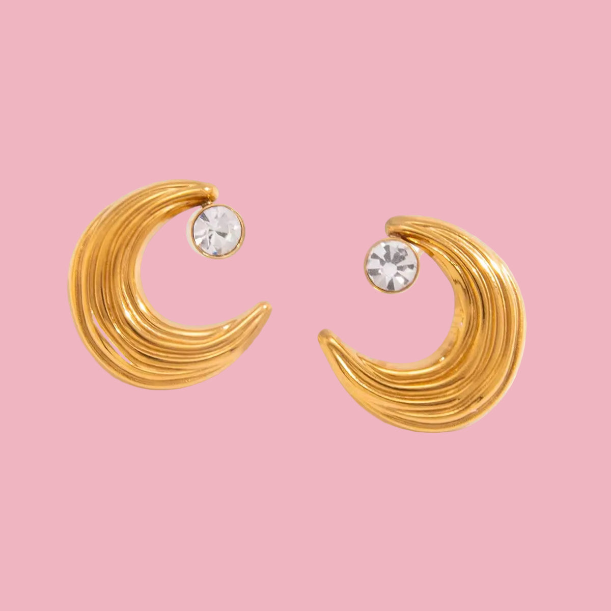 Aretes Moon Zirconia