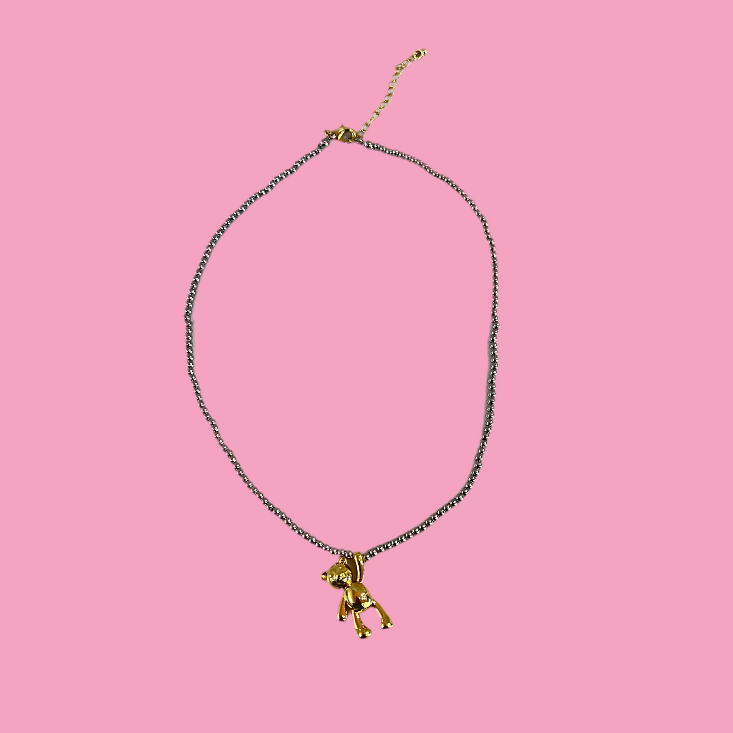 Collar Osito Colgante Dorado