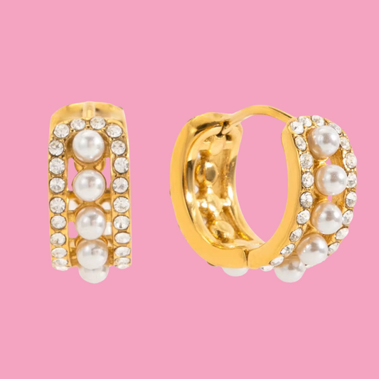 Hoops Perla Zirconia Chicos