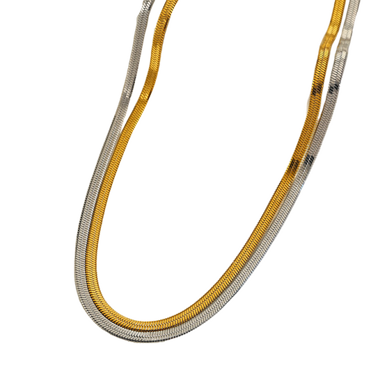 Collar Planchado Doble Bicolor