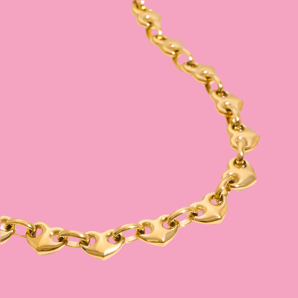 Collar Corazones Links Chunky