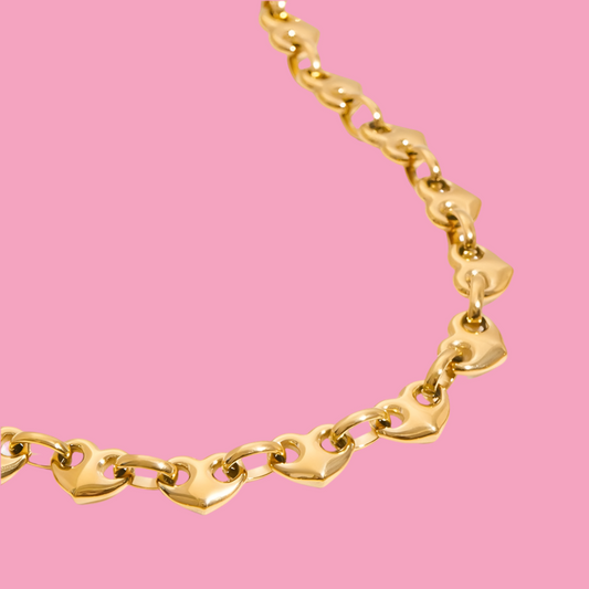 Collar Corazones Links Chunky