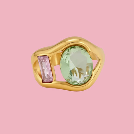 Anillo Pink & Green
