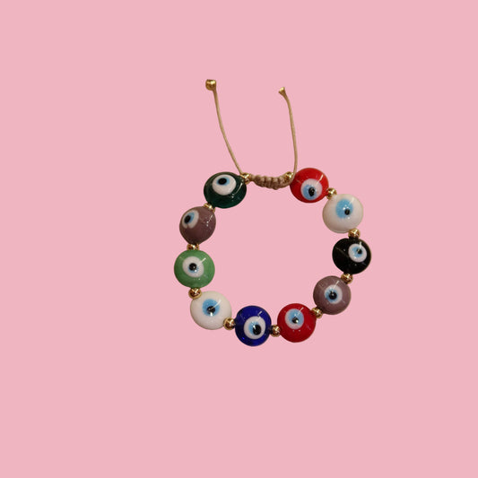 Pulsera Ojitos Multicolores Chunky