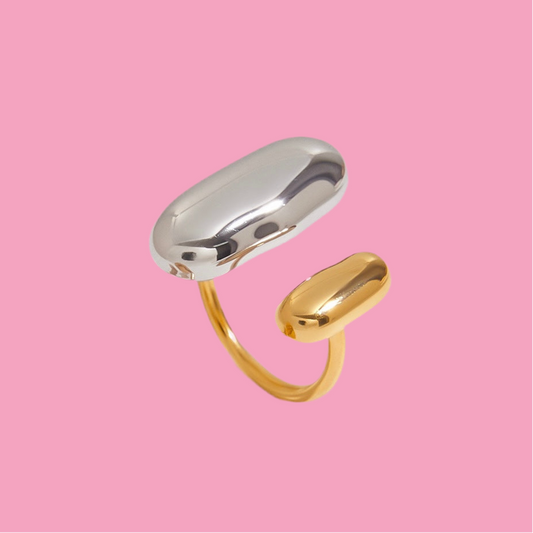 Anillo Oval Bicolor