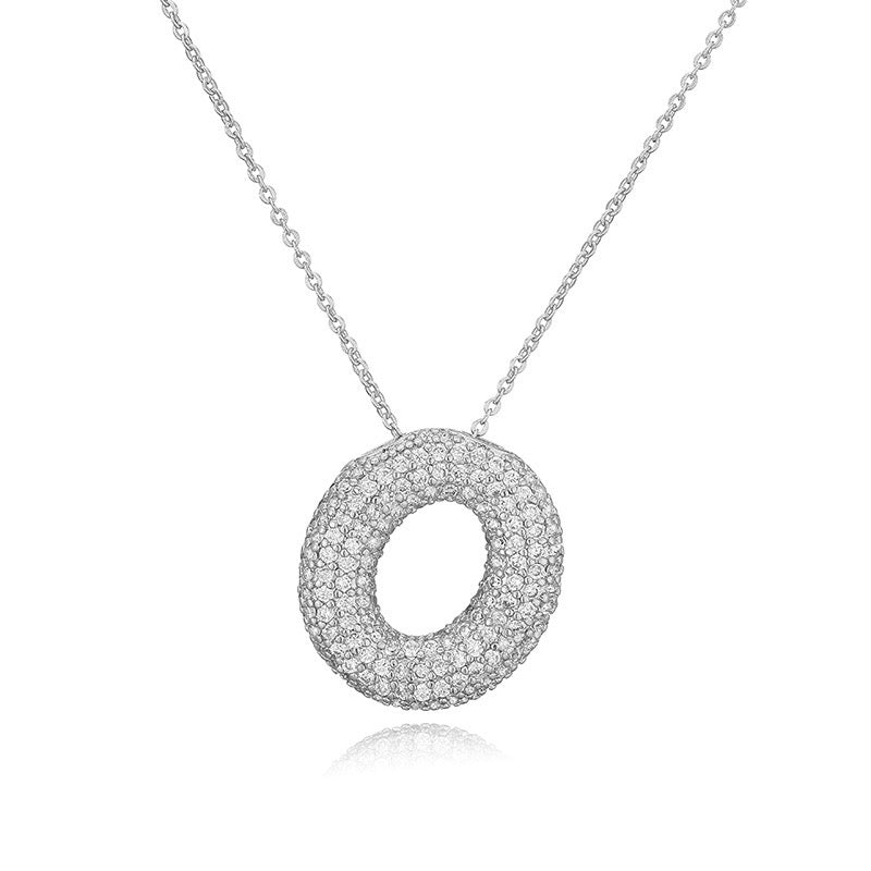 Collar Inicial Zirconia Burbuja