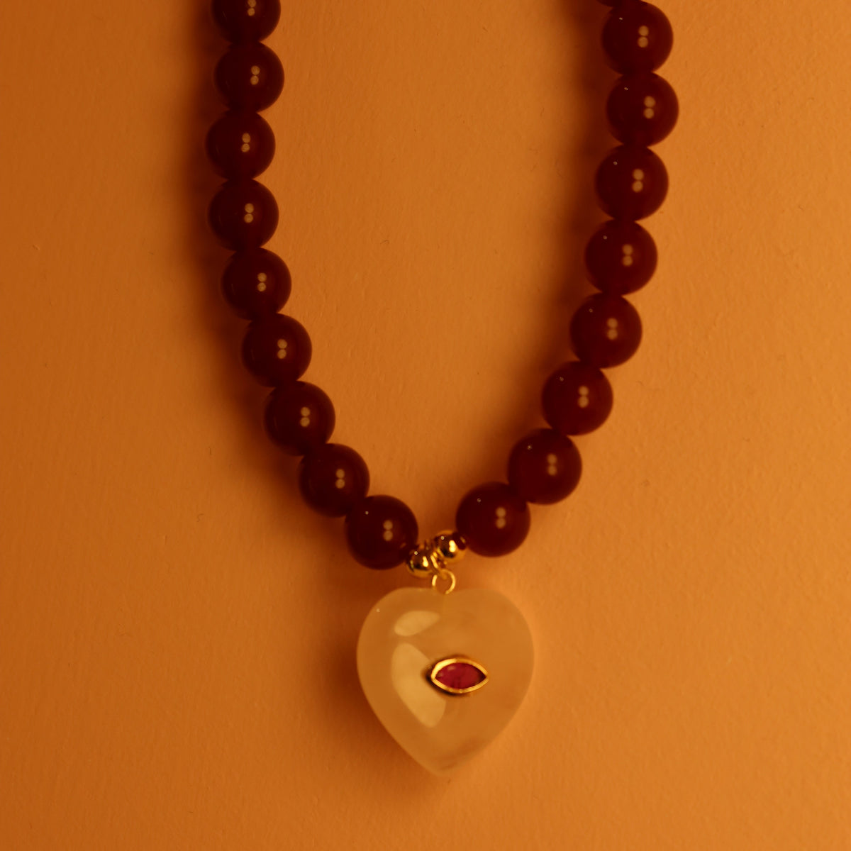 Collar “Beads Burgundy Love”