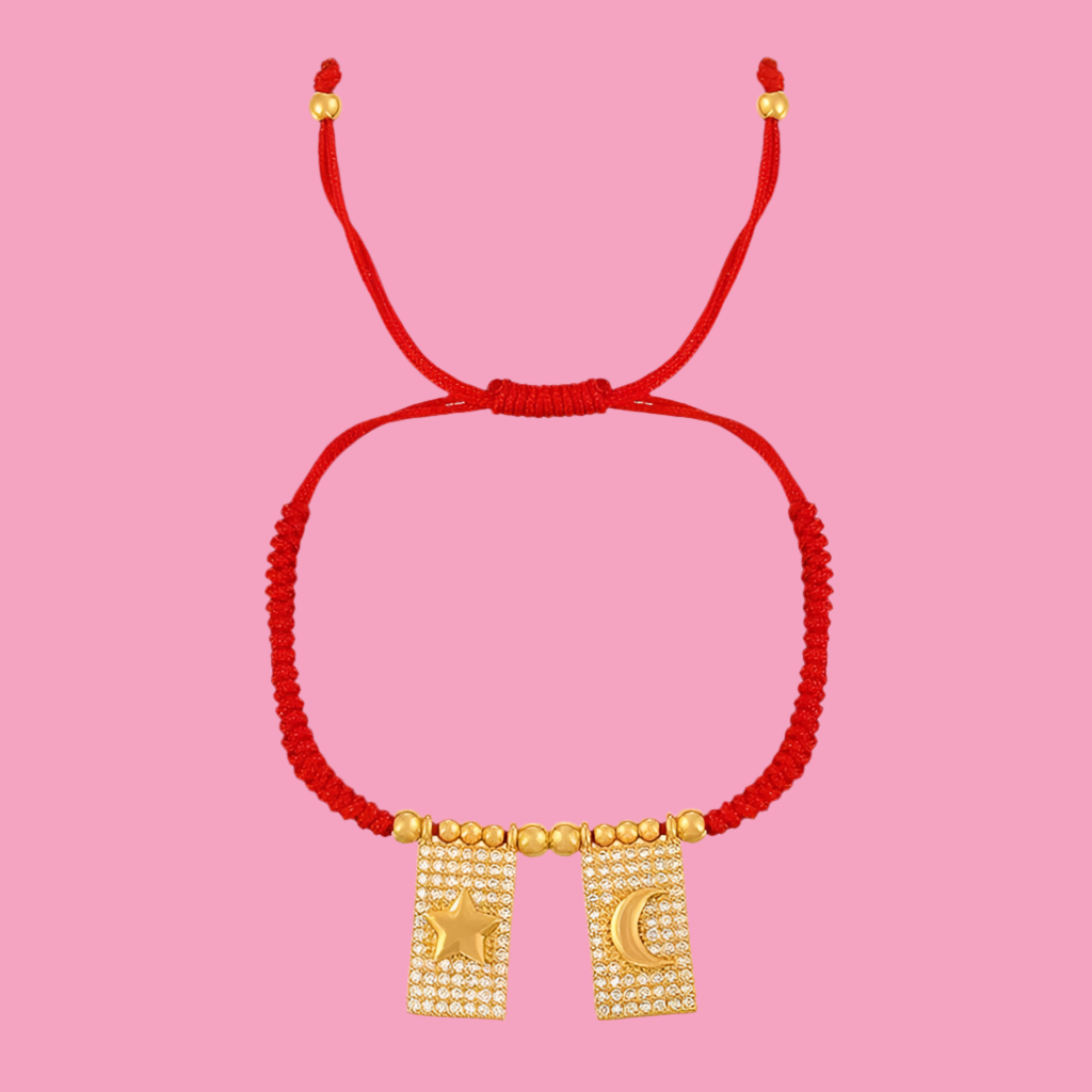 Pulsera Hilo Estrella Luna