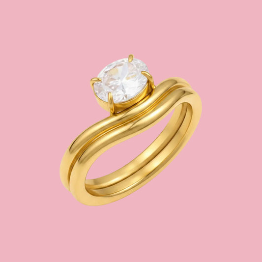 Anillo Wavy Gem
