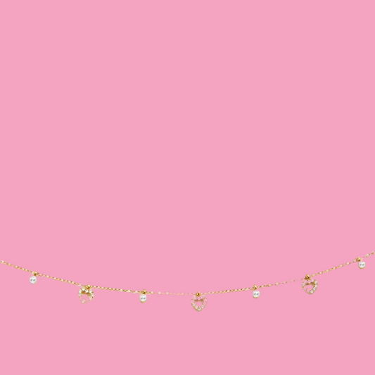 Collar Corazones Zirconia