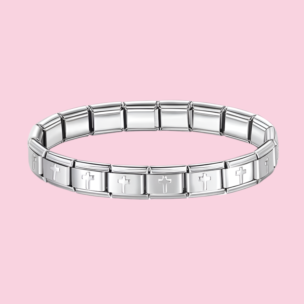 Pulsera Italiana Cruz Plana
