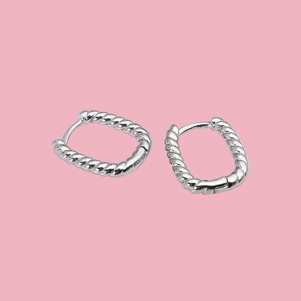 Square Hoops Trenza