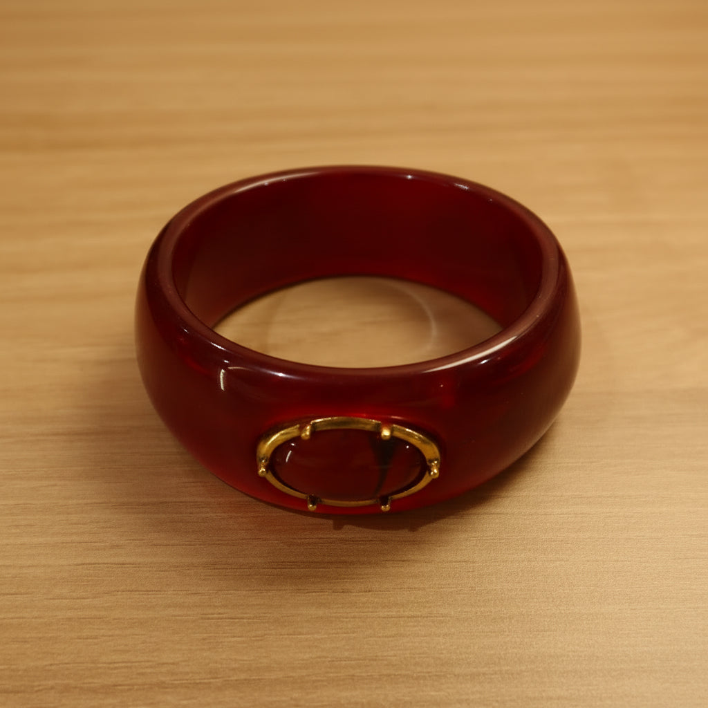 Brazalete Resina Burgundy