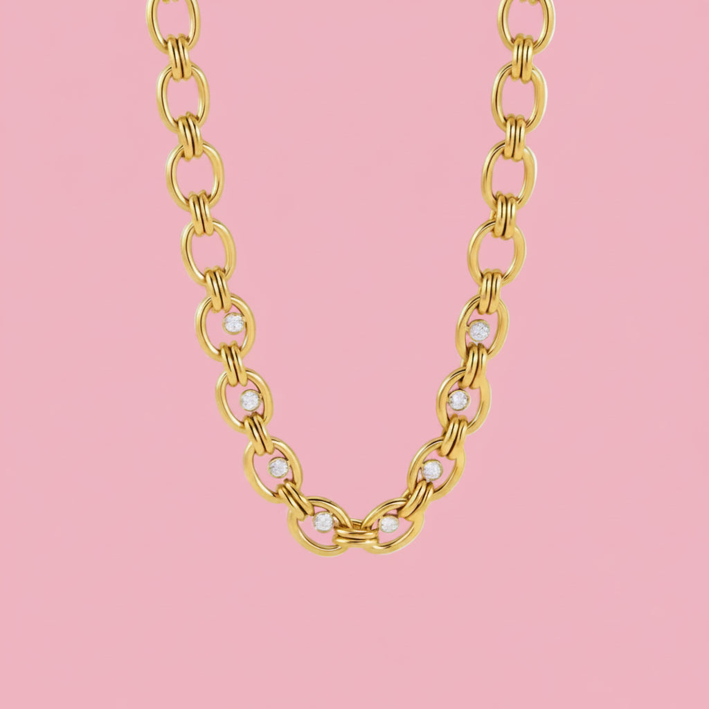 Cadena Chunky Eye Zirconia