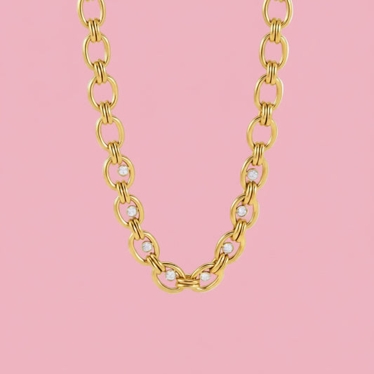 Cadena Chunky Eye Zirconia