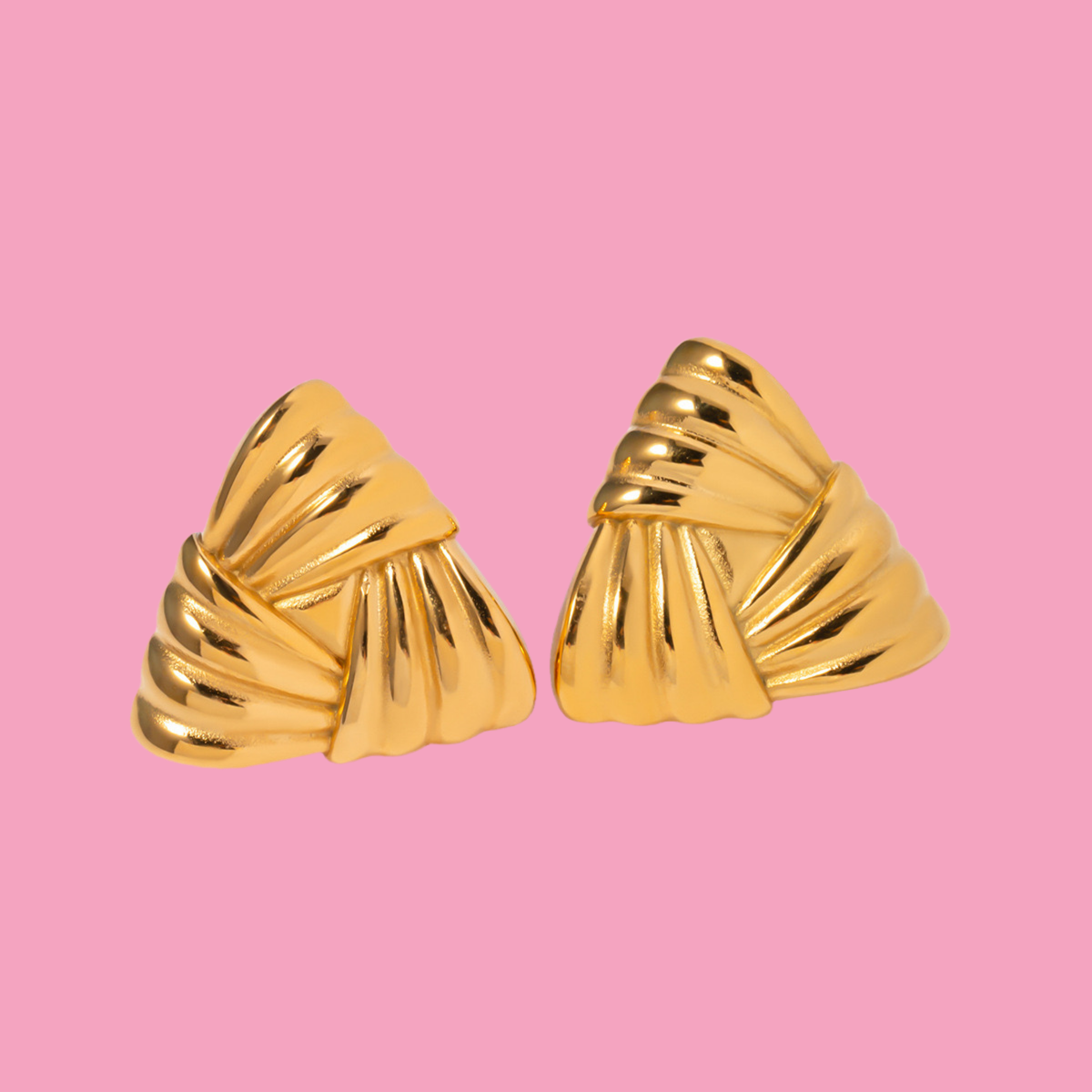 Aretes Triángulo Trenzado